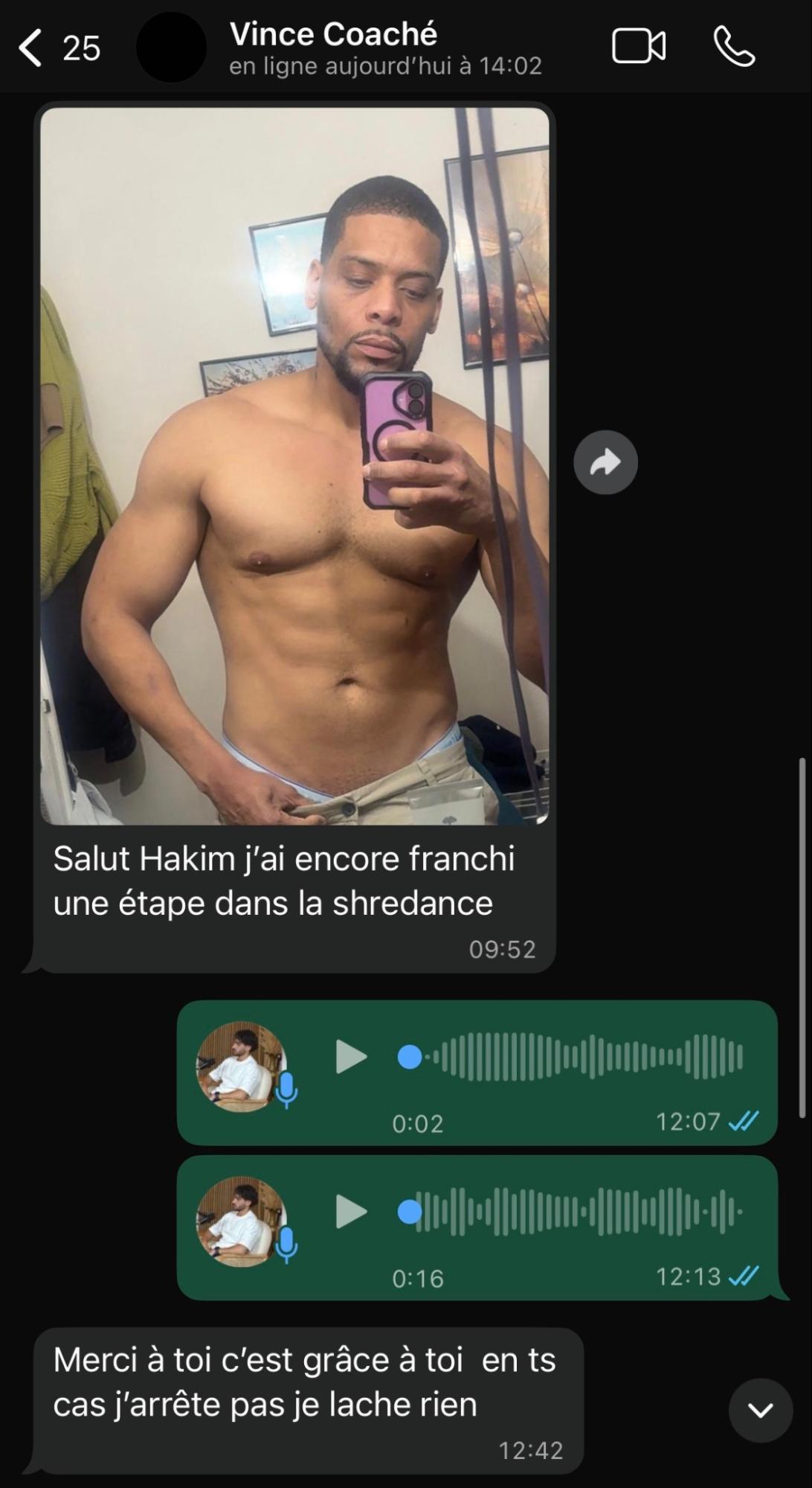 Message WhatsApp Vince 1