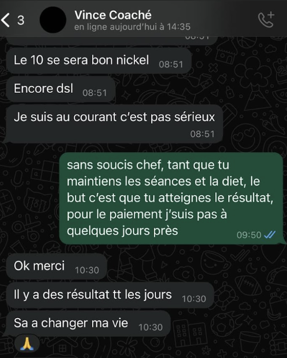 Message WhatsApp Vince 2